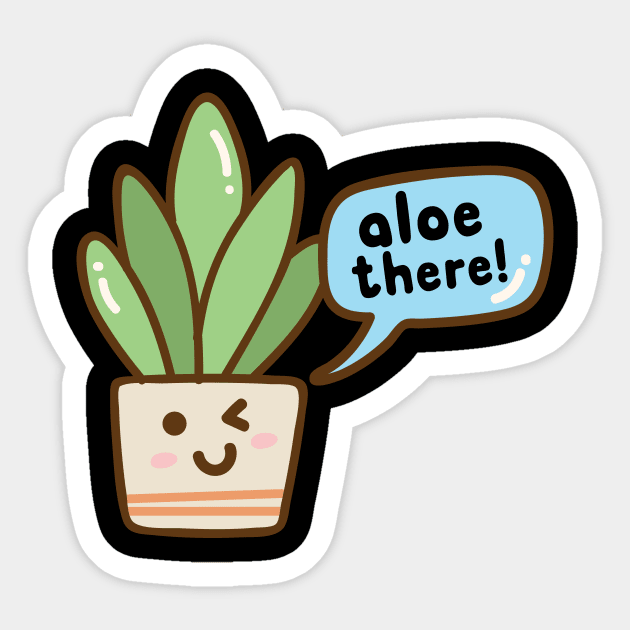 Aloe There! Aloe Vera Sticker by thingsandthings